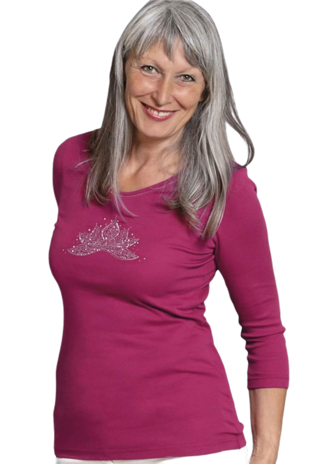 Shirt 3/4 Arm Ananda Lotus - rosenrot