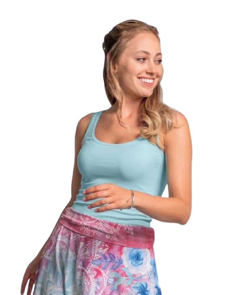 Tanktop aus Bio Baumwolle + Bambus  blue breeze