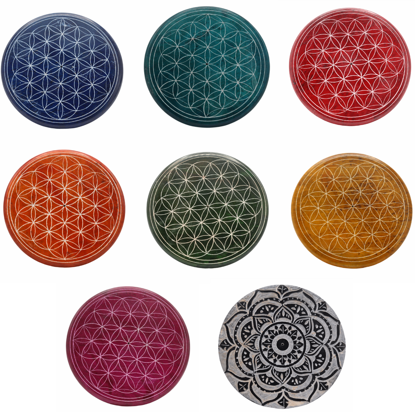 Incense Bowl Chakra Soapstone