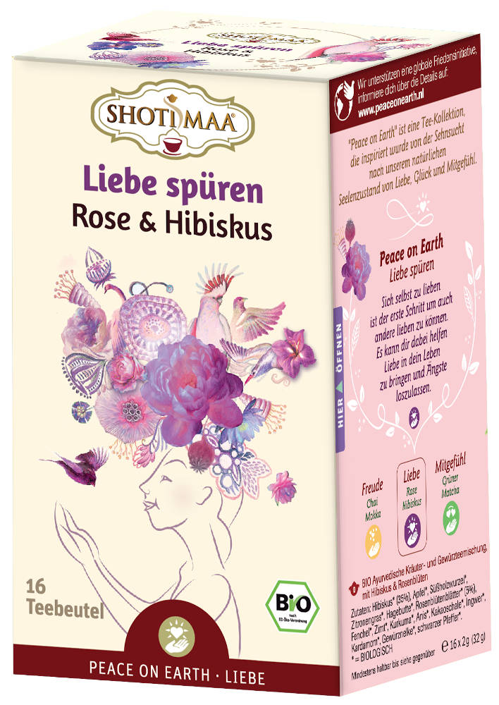 Shoti Maa BIO Tee - Liebe spüren - Rose Hibiskus
