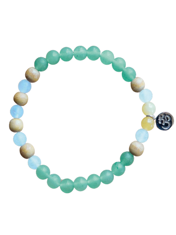 Gemstone mala bracelet green