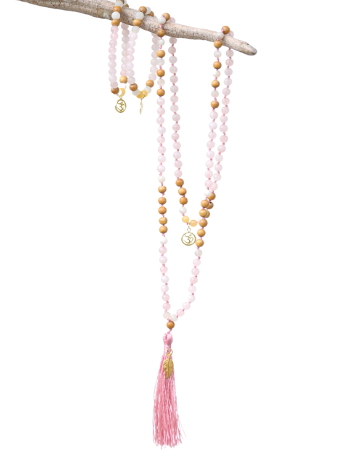Gemstone mala rose