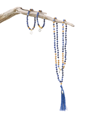Gemstone Mala blue