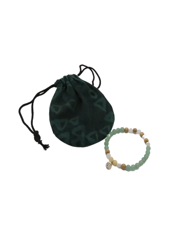Gemstone mala bracelet green