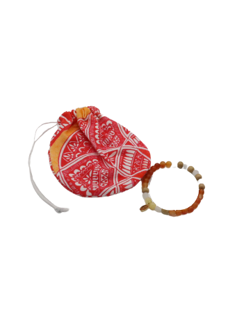Gemstone mala bracelet orange