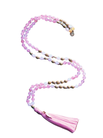 Gemstone mala rose