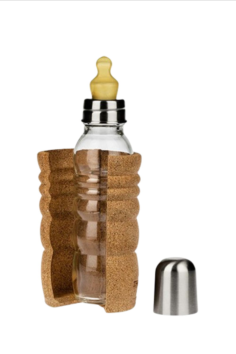 Baby bottle Thank you 0.3 liters for hot drinks - with cork coating