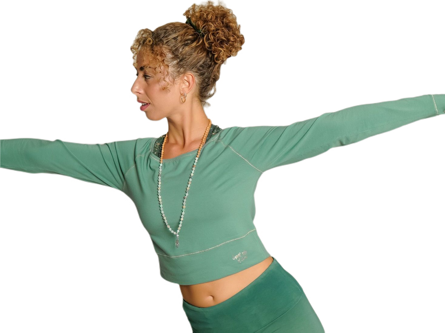 Long sleeve bamboo green