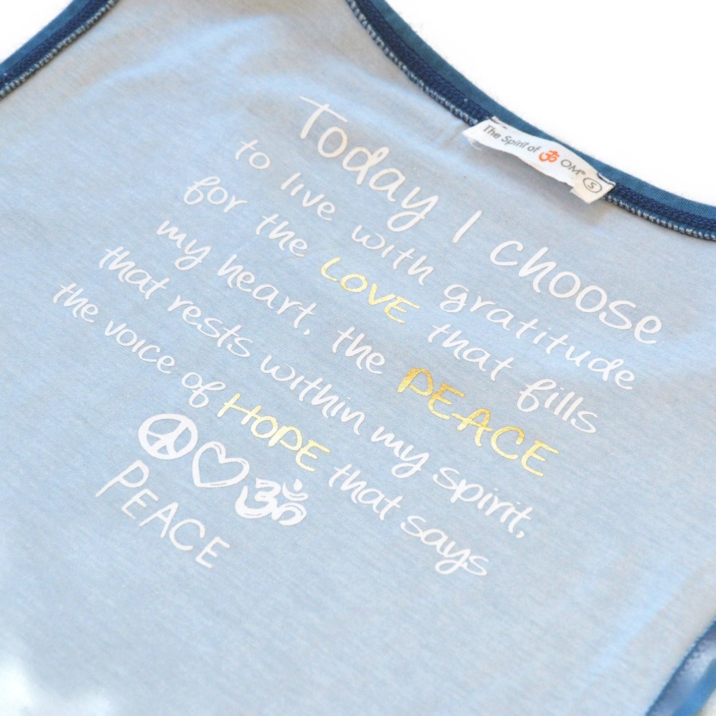 Yoga Top Peace Om blue von Spirit of Om