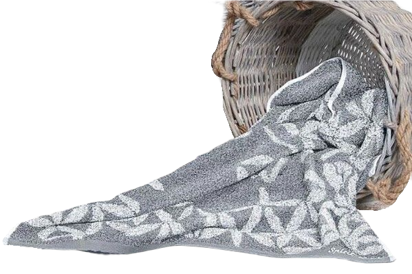 Fengshui terry towel - pebble/silver grey