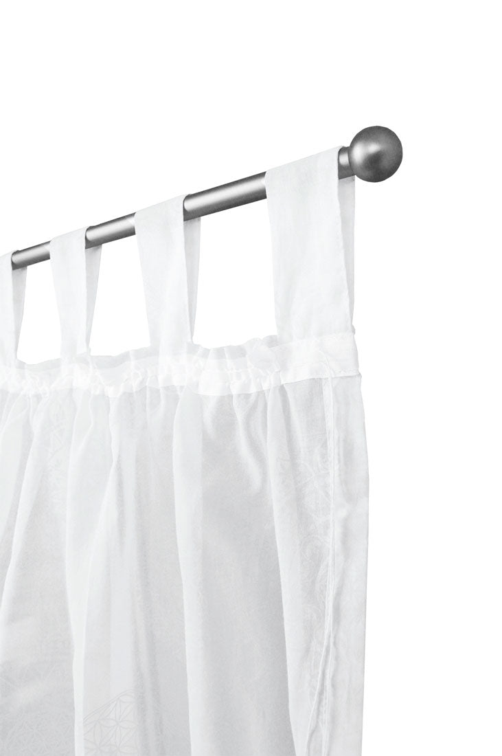Mira - curtains white/printed