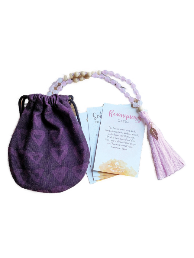 Gemstone mala rose