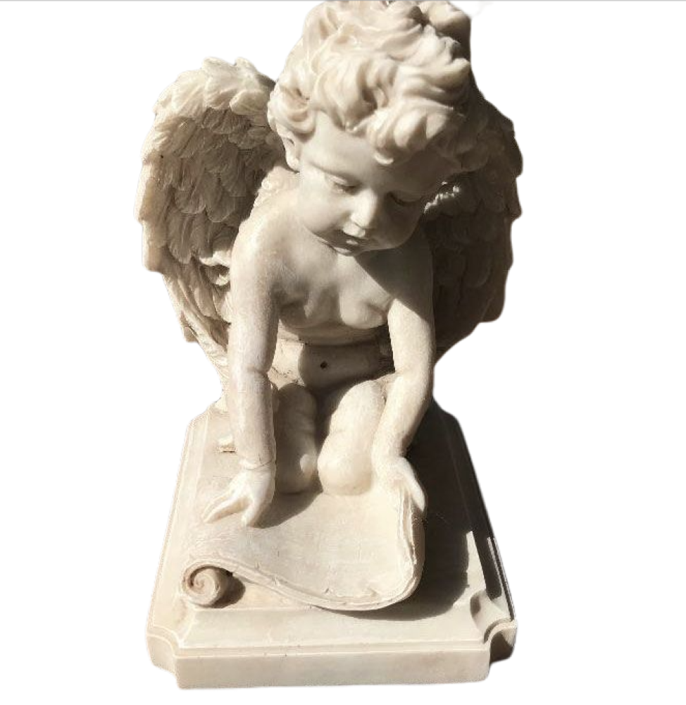 Angel with book, bookends each 13x20 cm