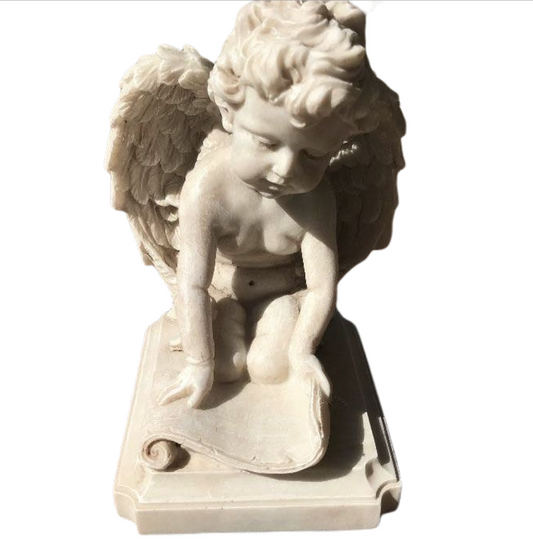 Angel with book, bookends each 13x20 cm