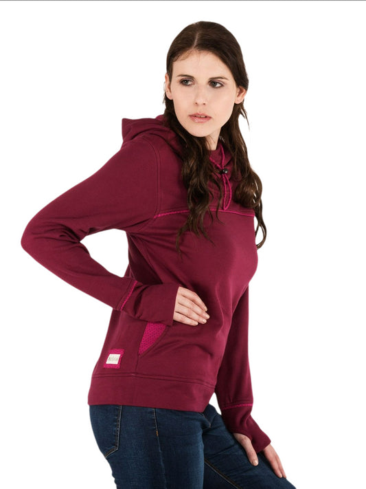 Folia hooded shirt red