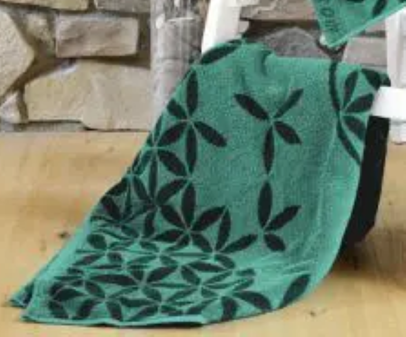 Fengshui terry towel - emerald green