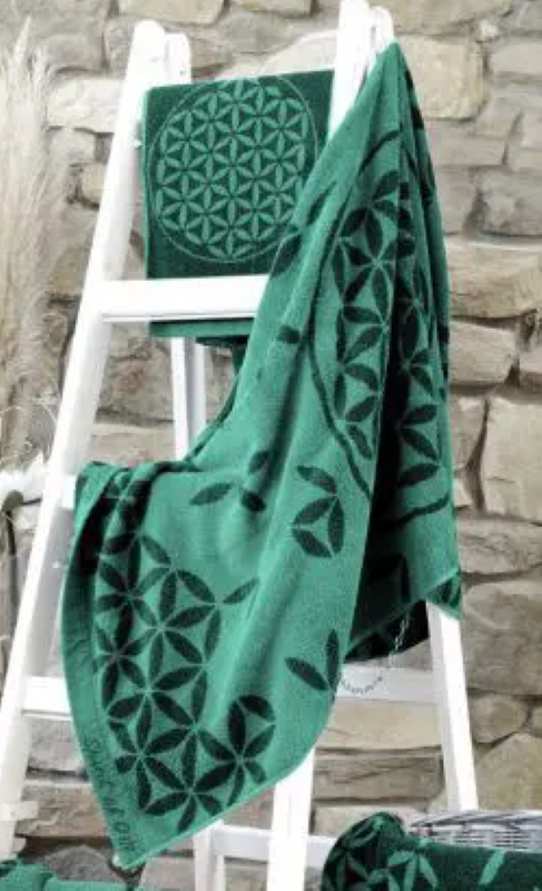 Fengshui terry towel - emerald green