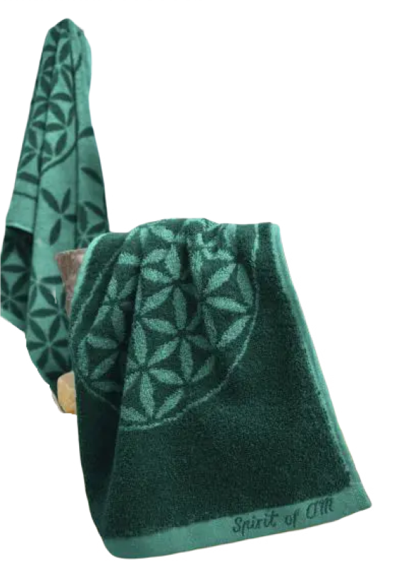 Fengshui terry towel - emerald green