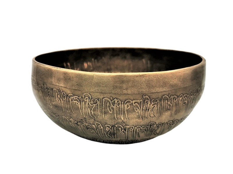Singing bowl Buddha engraved ø 13.5cm 592g