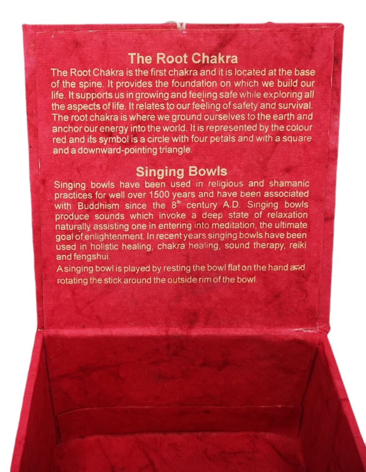 Singing bowl in the box Red