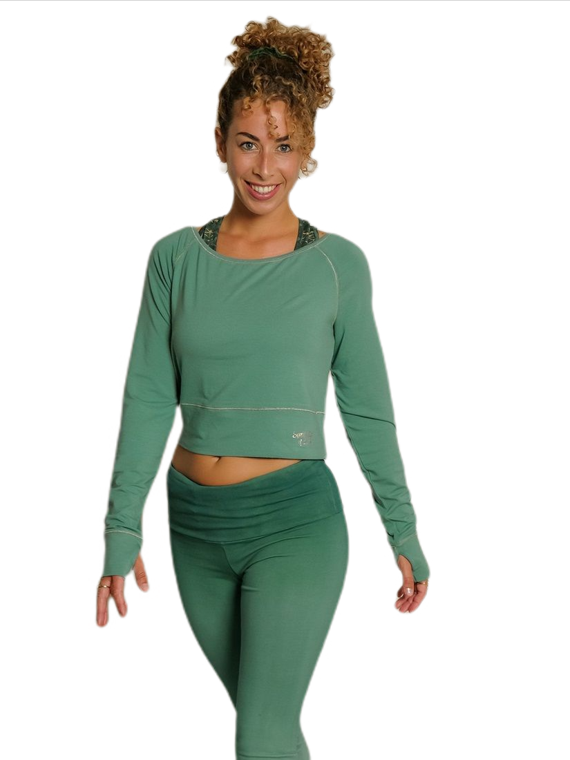 Long sleeve bamboo green
