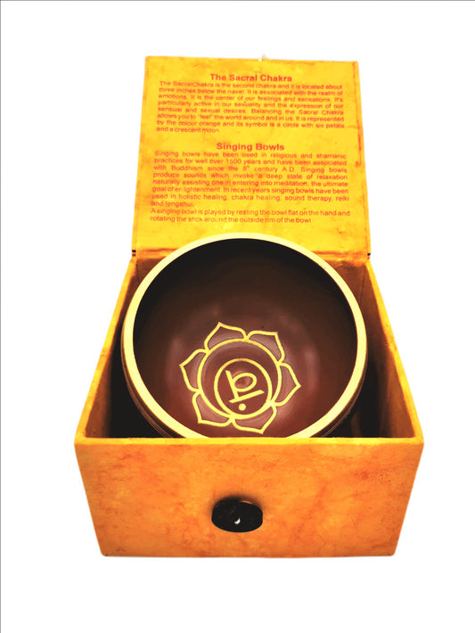 Singing bowl in the box Orange