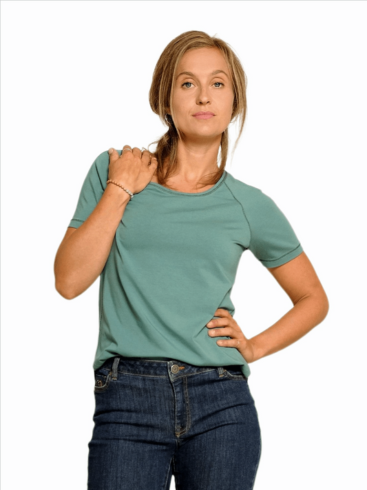 Yoga shirt raglan green