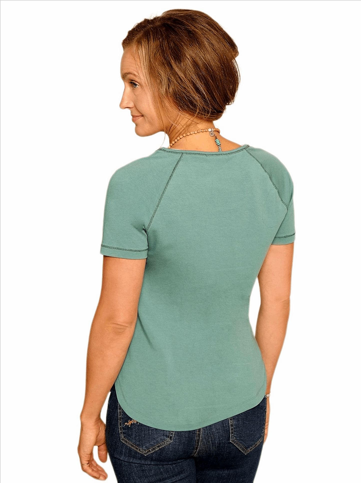 Yoga shirt raglan green