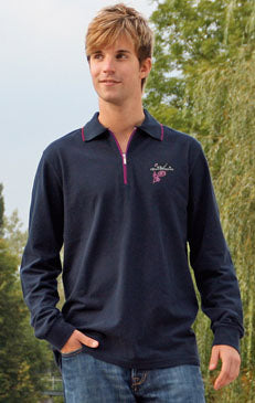 Cosmic Ordering long-sleeved polo zip shirt
