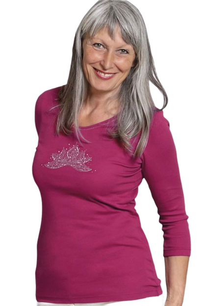 Shirt 3/4 Arm Ananda Lotus - rosenrot