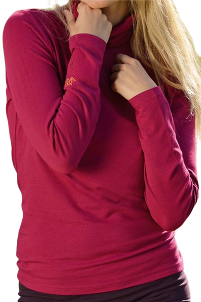 Rollkragen Pullover Rot