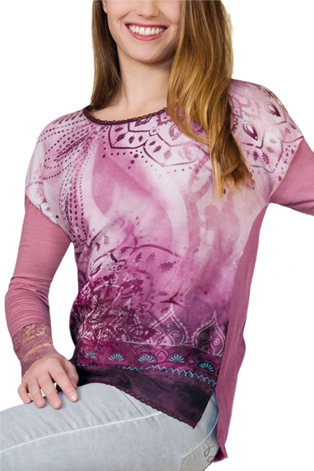 Langarm Shirt - Brombeere