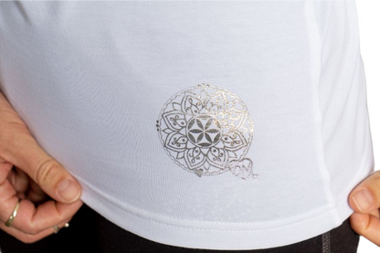 Longsleeve Weiß Silber