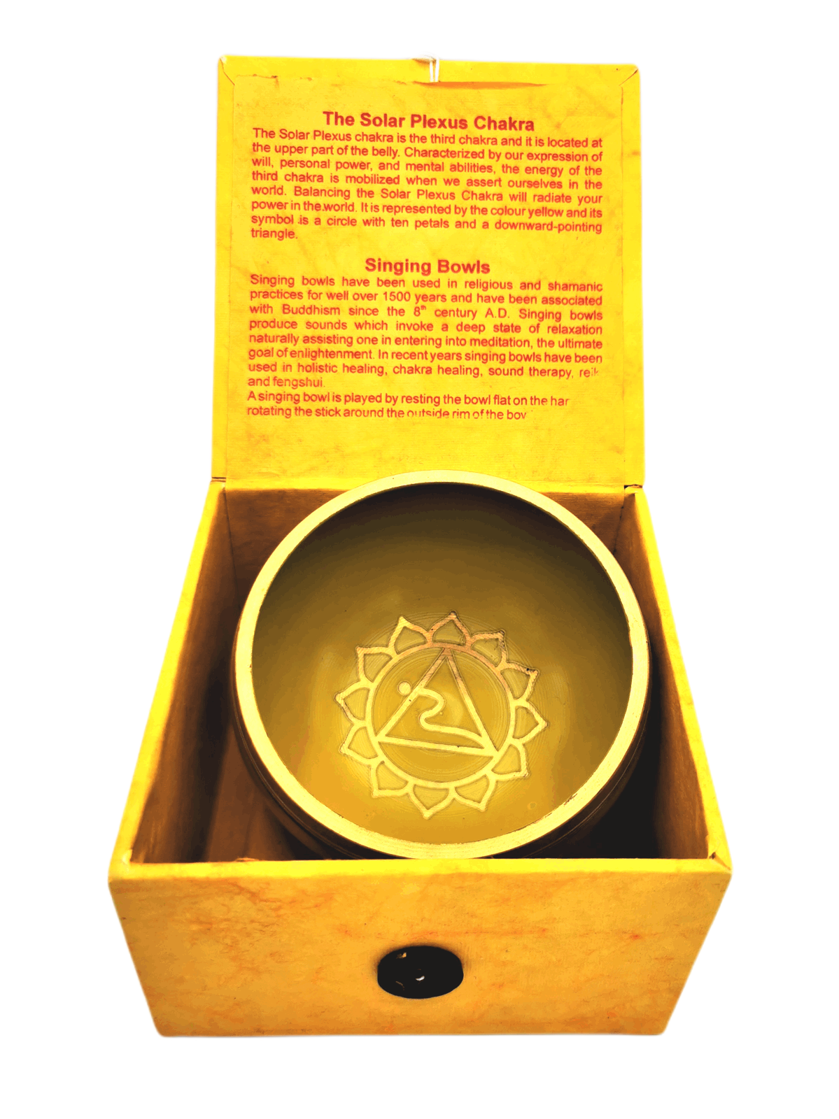 Klangschale in der Box Gelb