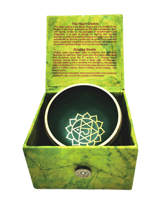 Klangschale in der Box Grün
