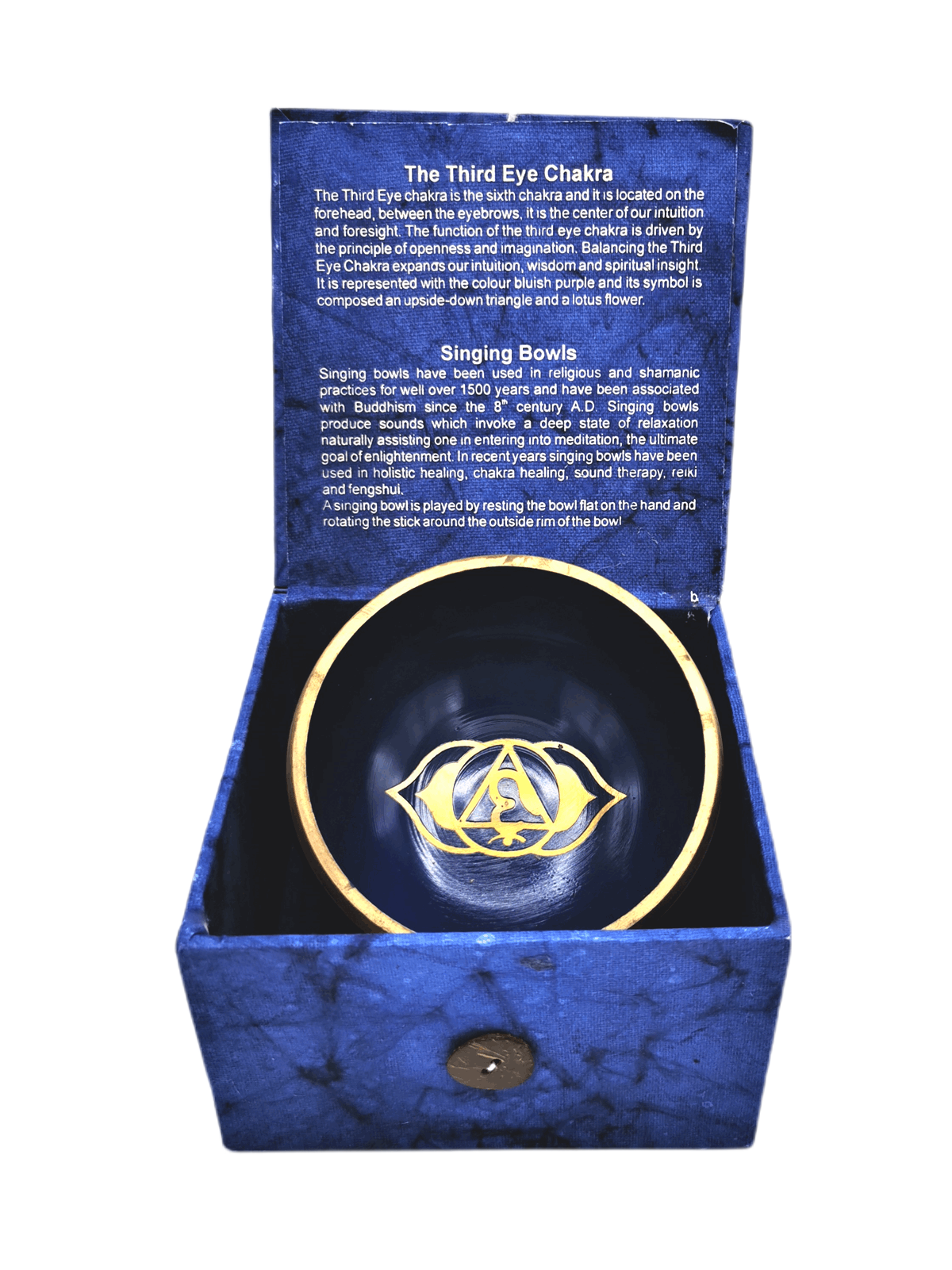 Klangschale in der Box: Indigo