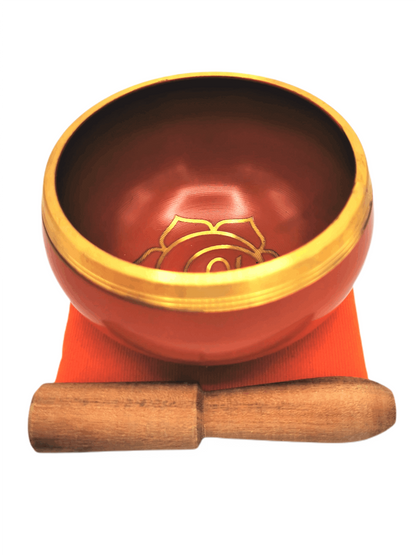 Klangschale in der Box Rot