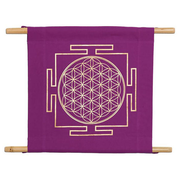 Wandbehang Lebensblume violett