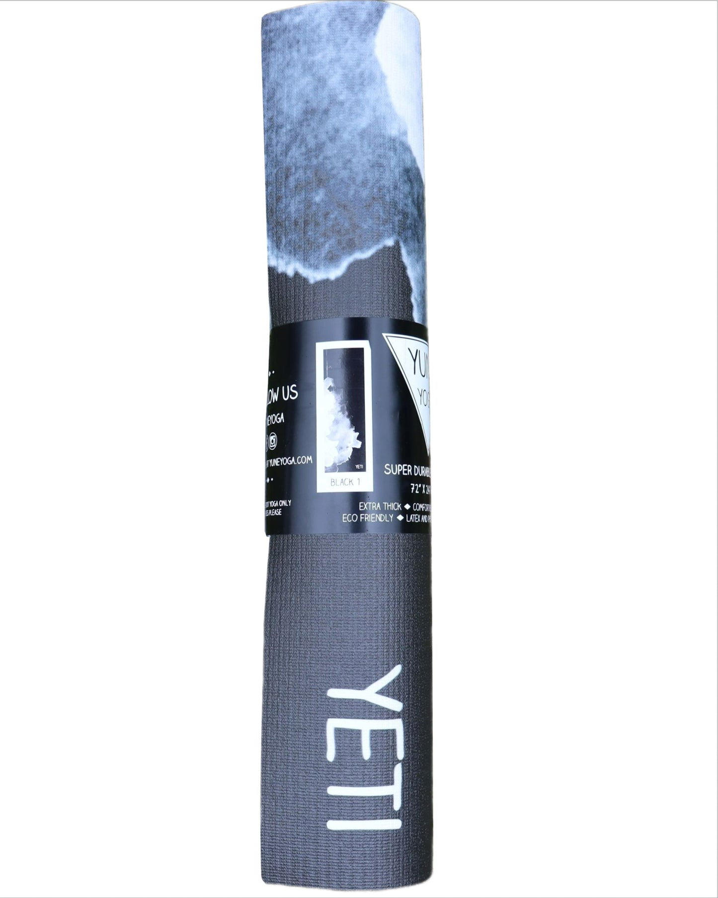 Yune Yoga Mat Black1 schwarz weiß Design 6 mm