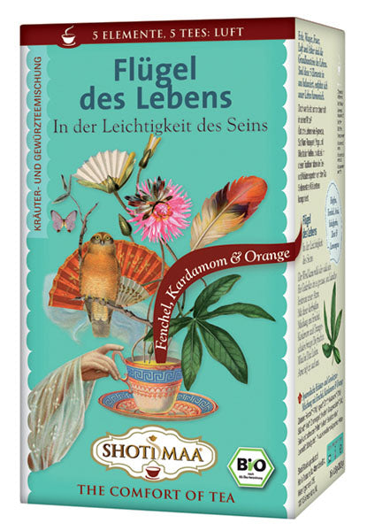 Organic tea 5 elements fennel, cardamom, orange - wings of life