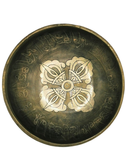 Engraved singing bowl