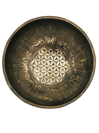 Singing Bowl Flower of Life engraved 2725 g