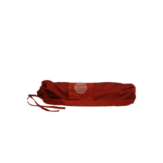 Yoga mat bag flower of life red