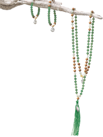 Gemstone Mala green