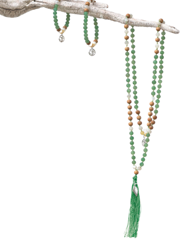 Gemstone Mala green 