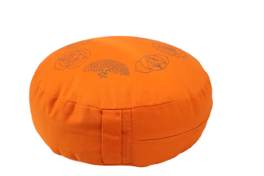 Meditation cushion chakras orange, 35x15cm