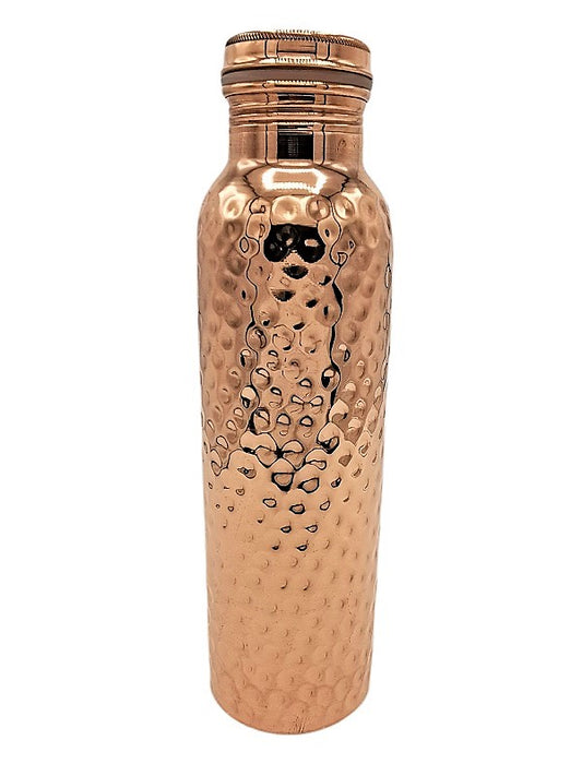 Copper bottle handcrafted hammered 850ml