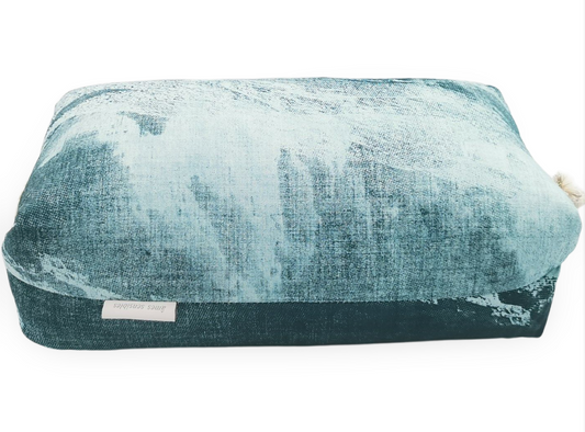 Makura cushion, turquoise/petrol 33 x18x16cm