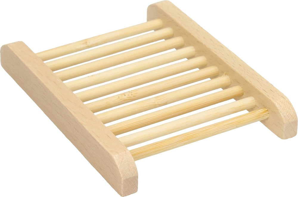 Natural wood soap dish