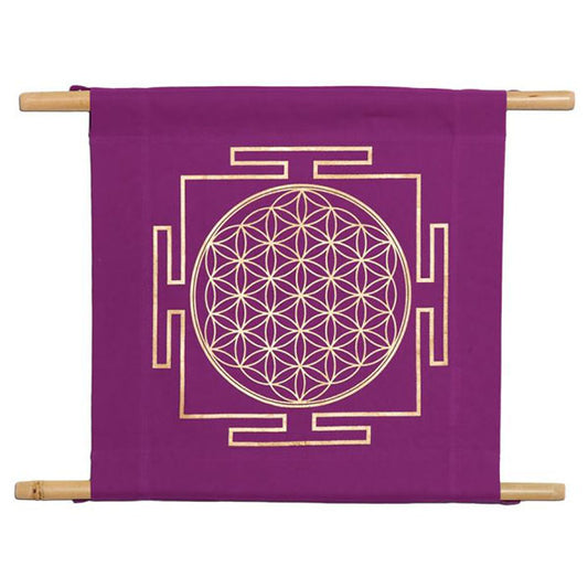 Wall hanging flower of life violet